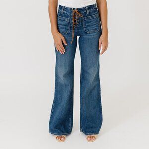 Nili Lotan Florence Lace Up Jean